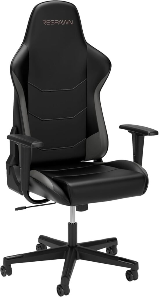 RESPAWN 110 gaming chair featuring segmented padding and authentic racing chair styling